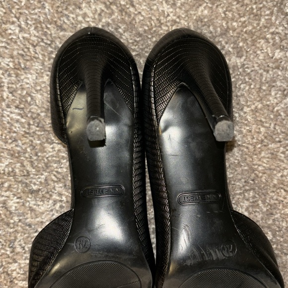 Nine West Black Heels pointed toe pumps - Picture 3 of 6